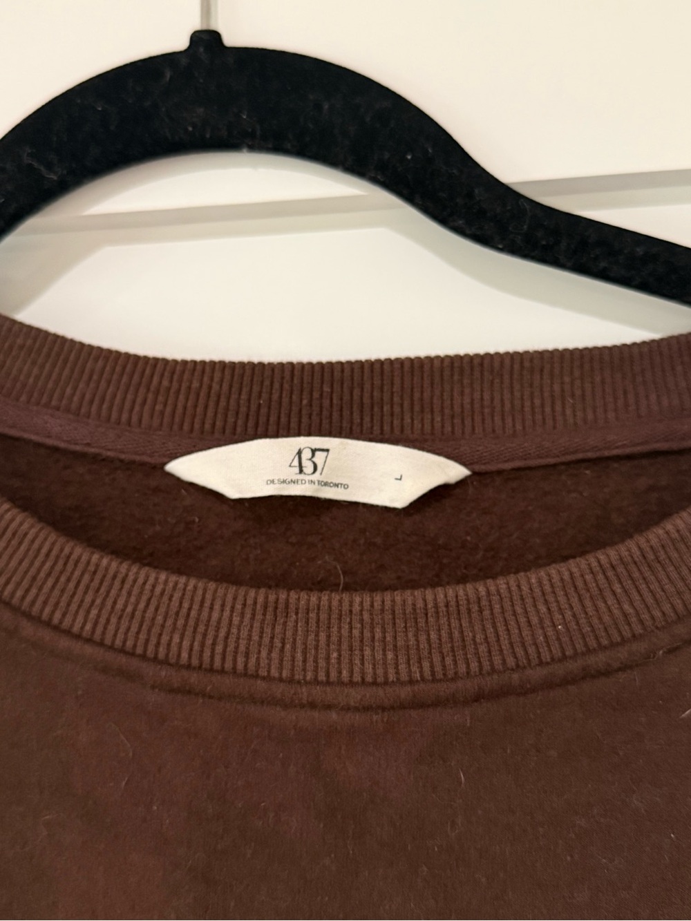 Brown 'Four Three Seven' Graphic Crewneck Sweater - 437 - Picture 4 of 4